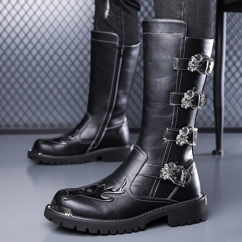 Leatherwork Boots - Autumn New Designer Leather Long Boots