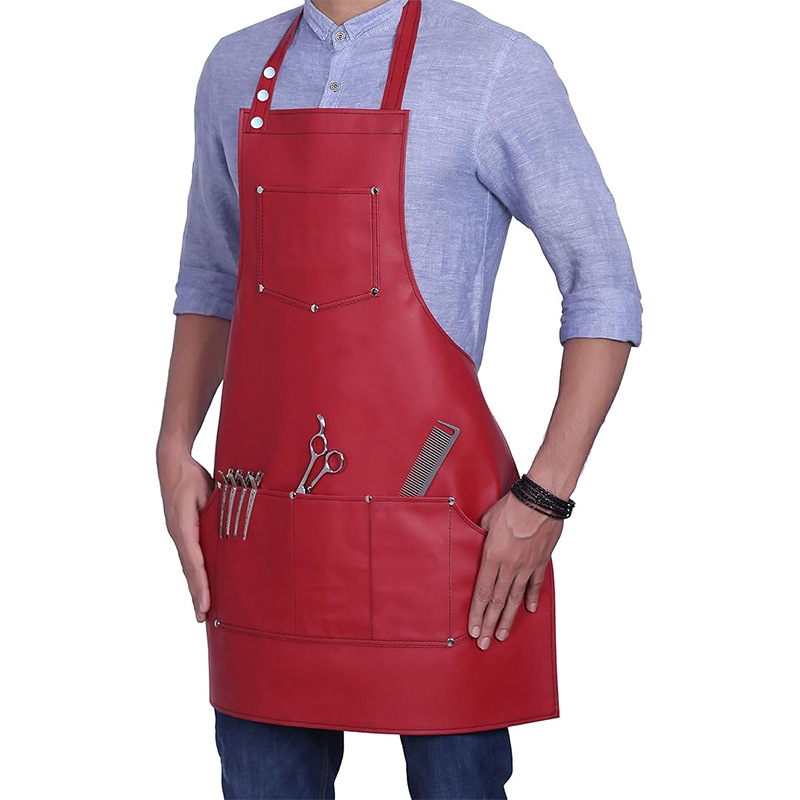 Leatherwork Apron - PU Leather Apron Hanging Neck Waterproof