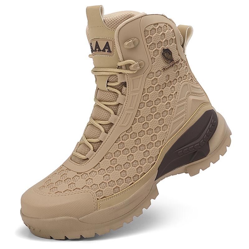 Leatherwork Boots - High-Top Leather Men's Boots Breathable Desert