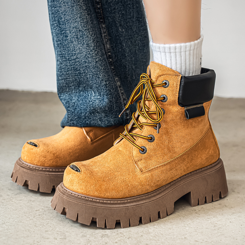 Leatherwork Boots - Classic High Top Boots Outdoor Leather