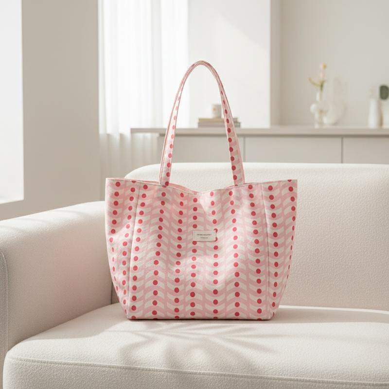 Leatherwork Free Patterns - 1PC Reversible Wave Pattern Canvas Tote
