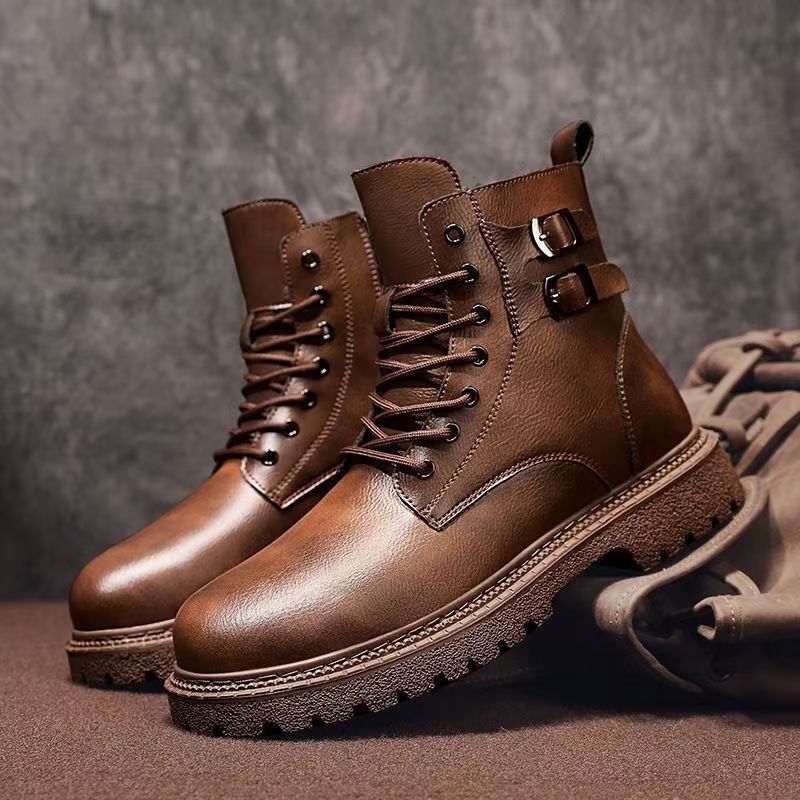 Leatherwork Boots - Men Autumn Winter Big Size Genuine