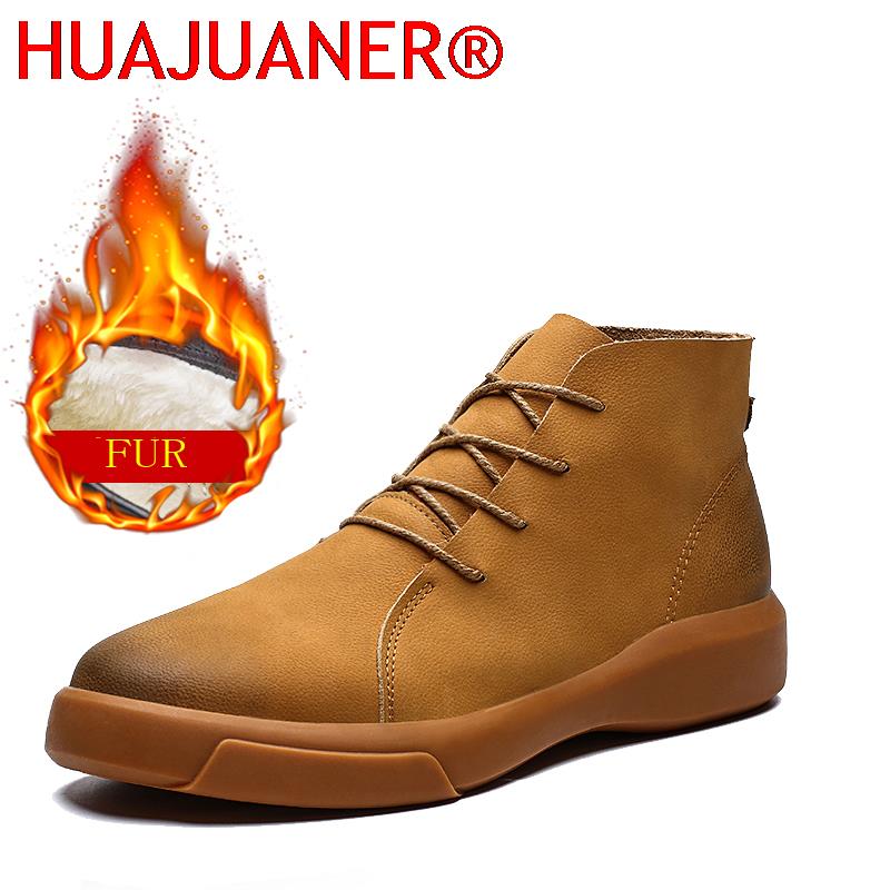 Leatherwork Boots - Luxury Brand Winter Fur Warm Chelsea