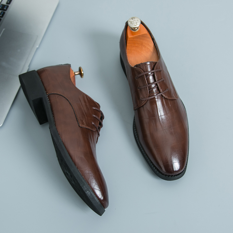 New Men's Leather Shoes High Q - Leather Work Oxfords recension och pris