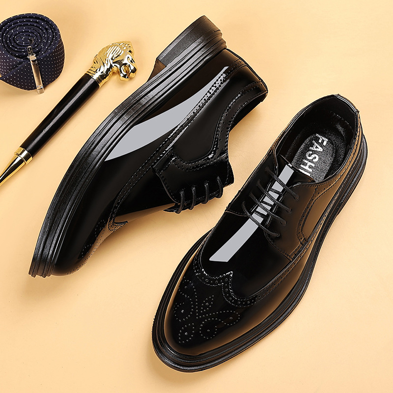 Men's Patent Leather Brogue Dr - Leather Work Oxfords recension och pris