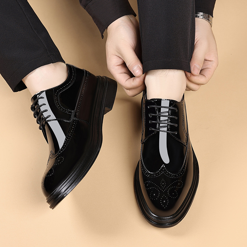 Men's Patent Leather Brogue Dr - Leather Work Oxfords recension och pris