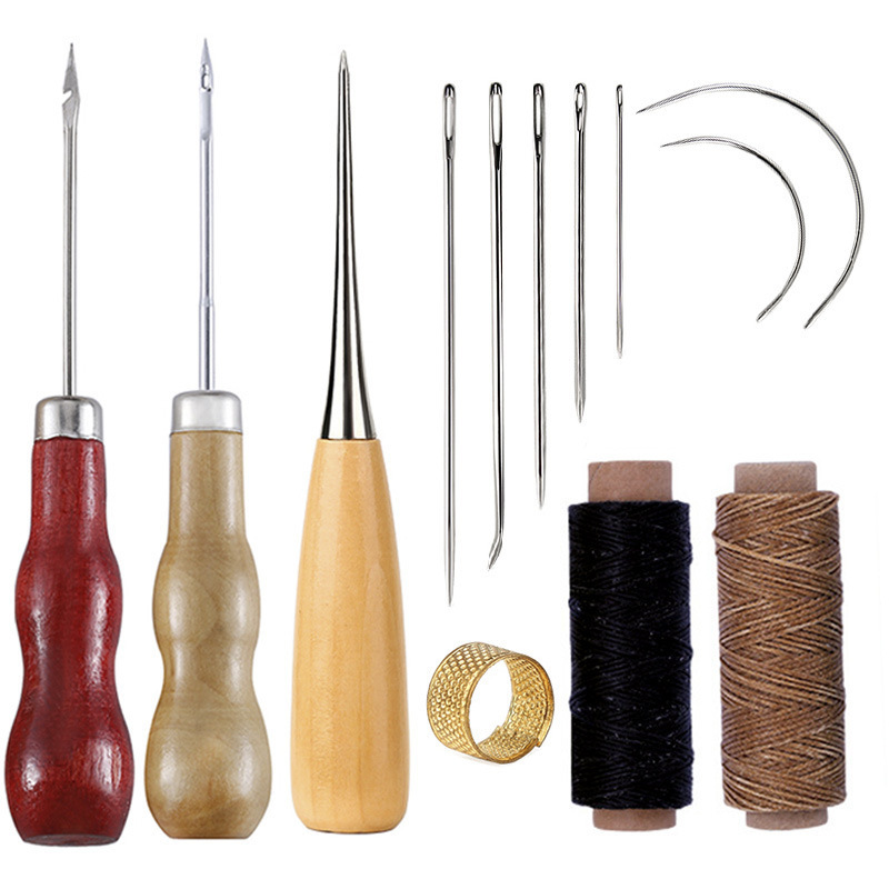 13pcs Waxed Thread Leatherwork - Leatherwork Beginner Tools recension och pris