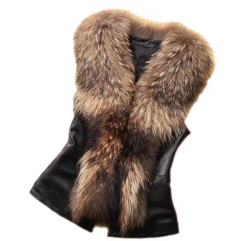 Women Coats Sleeveless Slim Fi - Leather Work Jacket Women'S recension och pris