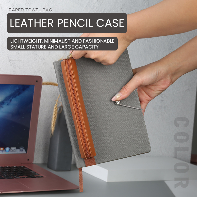 Pu Leather Pen Holder Zippered - Leatherwork Books recension och pris