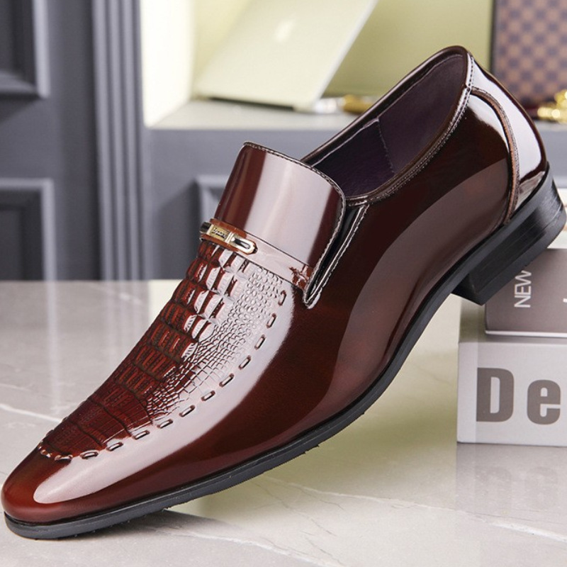 Men Leather Shoes Patent Leath - Leather Work Oxfords recension och pris
