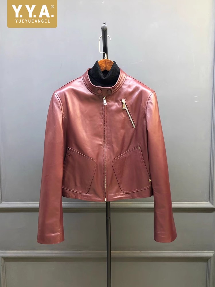 Females Spring Autumn New Styl - Leather Work Jacket Women'S recension och pris