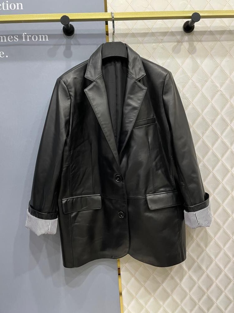 Women Sheepskin Genuine Leathe - Leather Work Jacket Women'S recension och pris