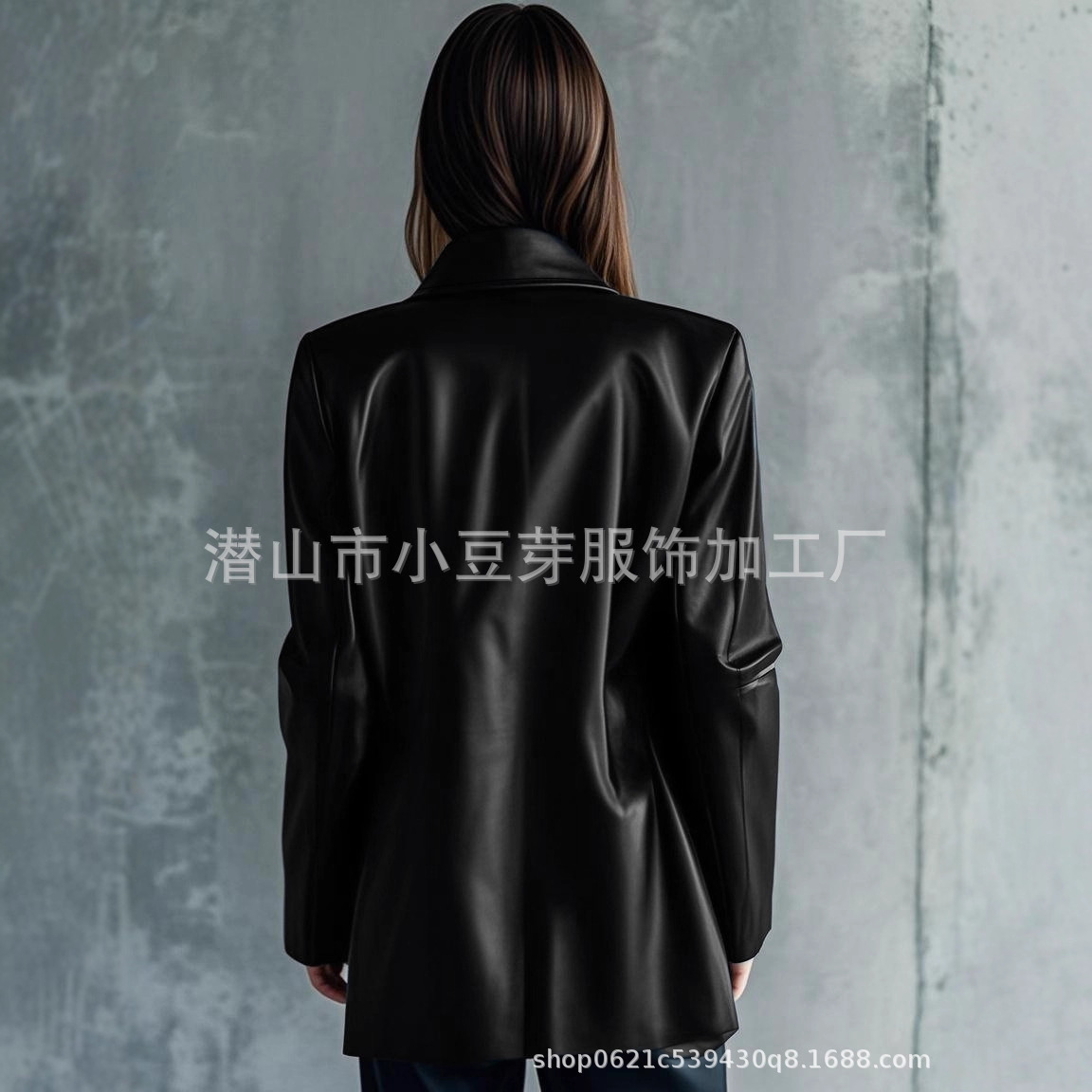 Women Mid Length Coats Zipper  - Leather Work Jacket Women'S recension och pris