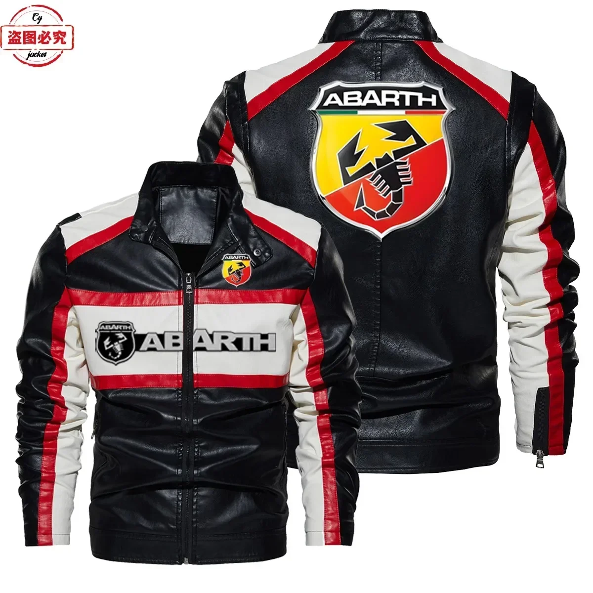 ABARTH car logo leather jacket - Leather Work For Car recension och pris
