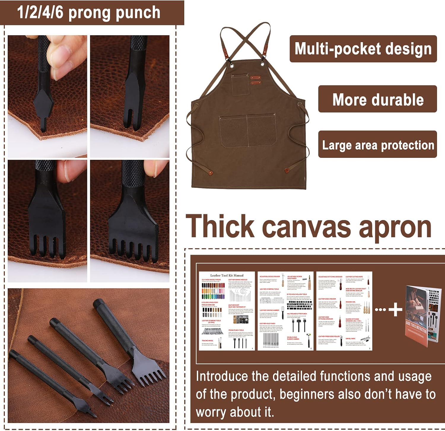 628Pcs Leather Working Tooling - Leatherwork Beginner Tools recension och pris