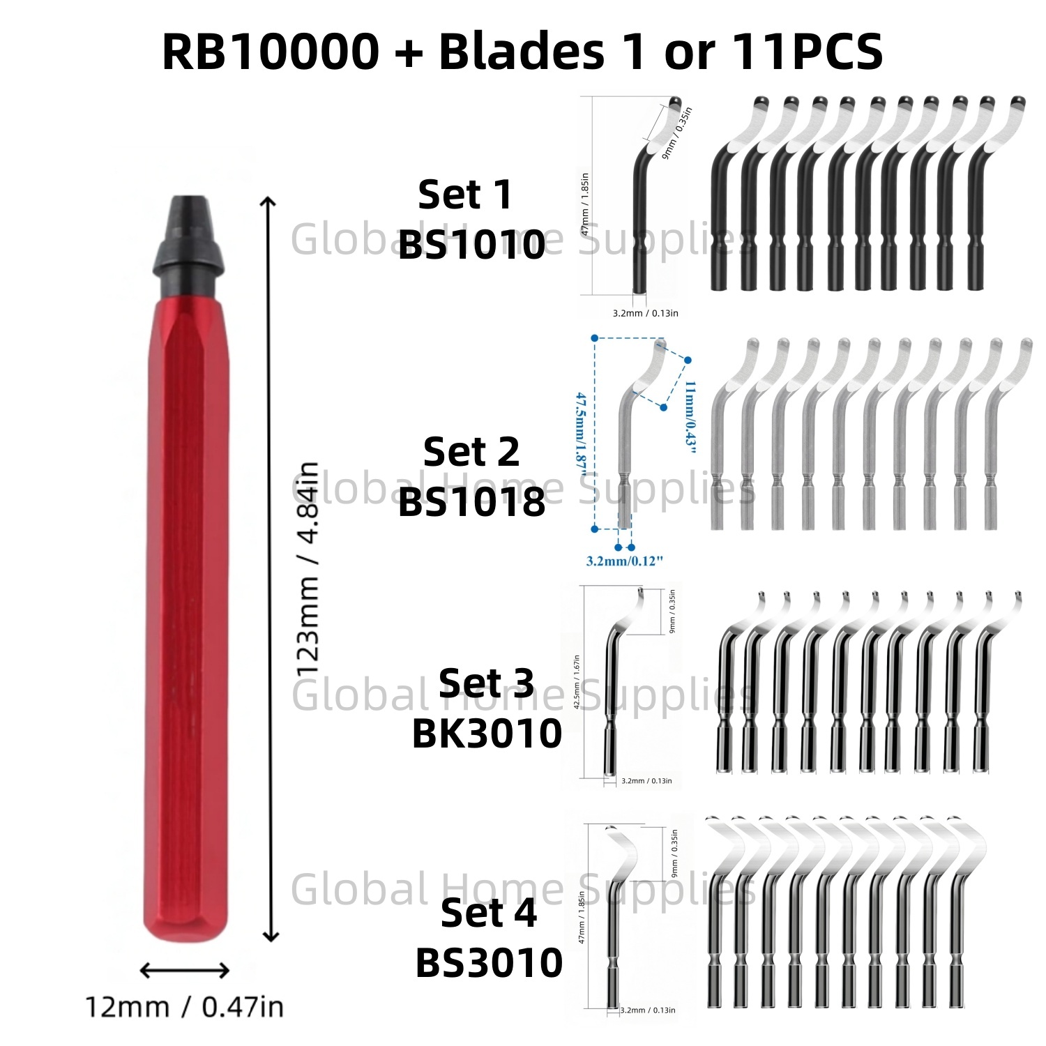 Deburring Tool Set RB1000 with - Swivel Knife Tool recension och pris