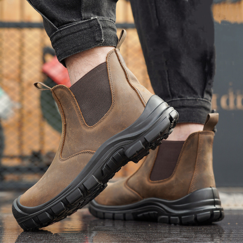 large size men's fashion steel - Leatherwork Boots recension och pris