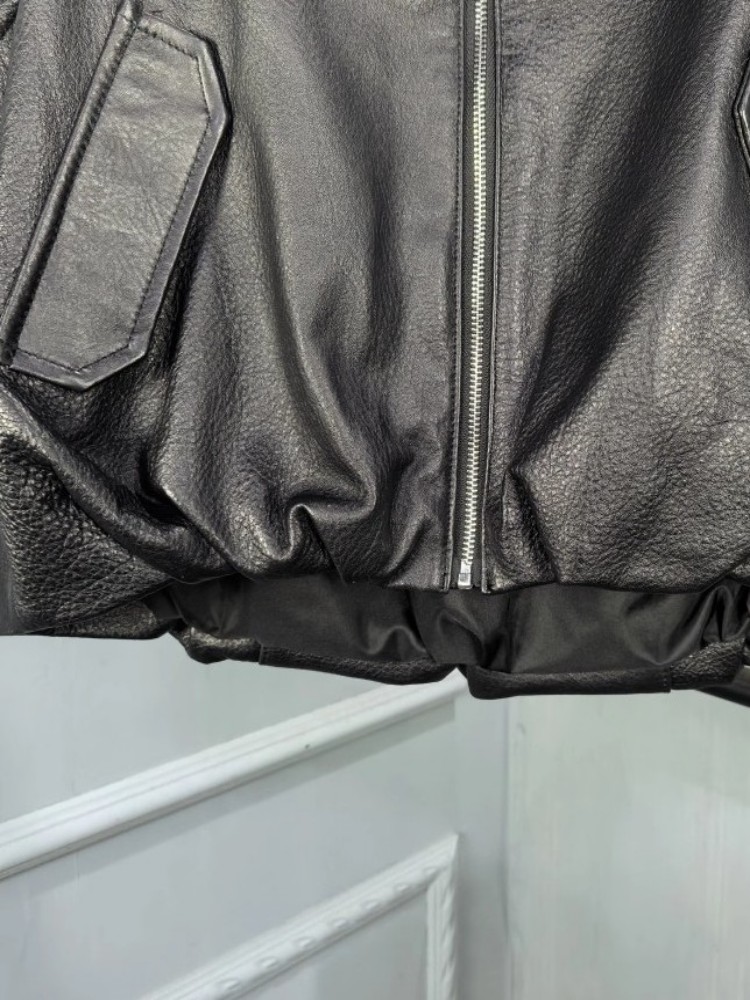 Autumn Fashion Natural Sheepsk - Leather Work Jacket Women'S recension och pris