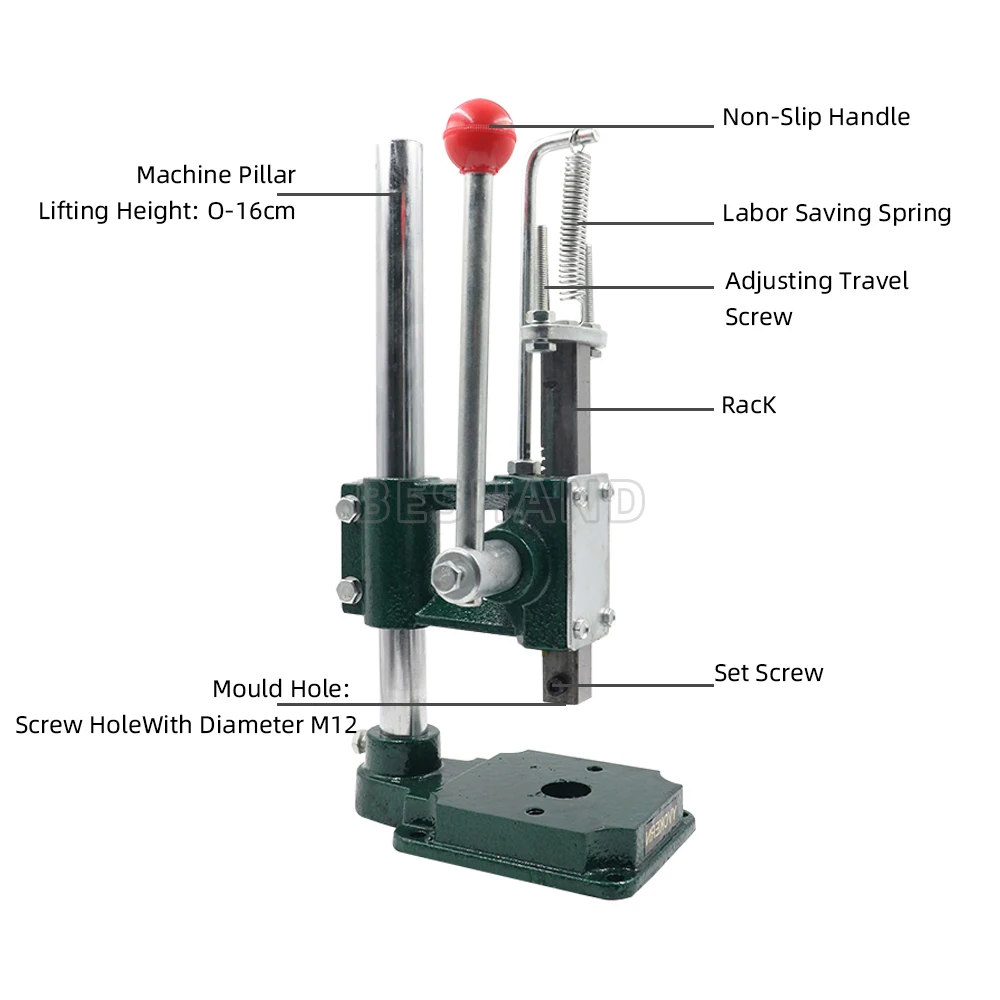 Silent Leather Hole Punch Mach - Leatherwork Hand Press recension och pris