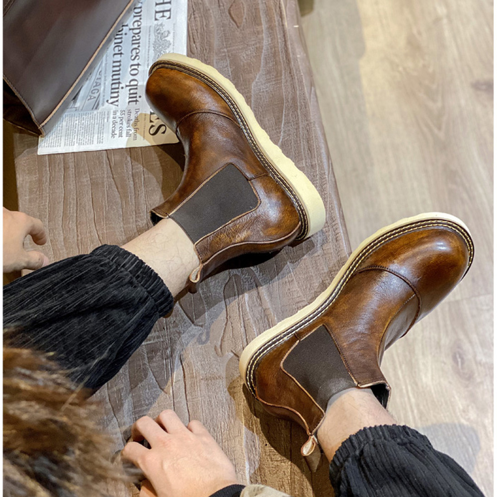 Retro Men's Genuine Leather Ch - Leather Work Oxfords recension och pris