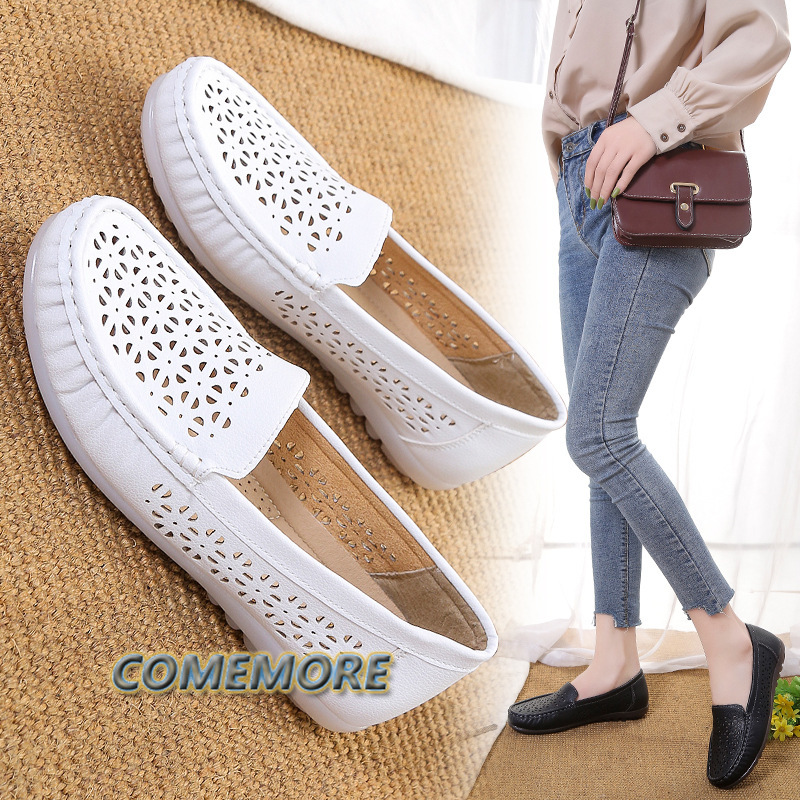 Women White Nursing Shoes Spri - Leather Work Outfit recension och pris