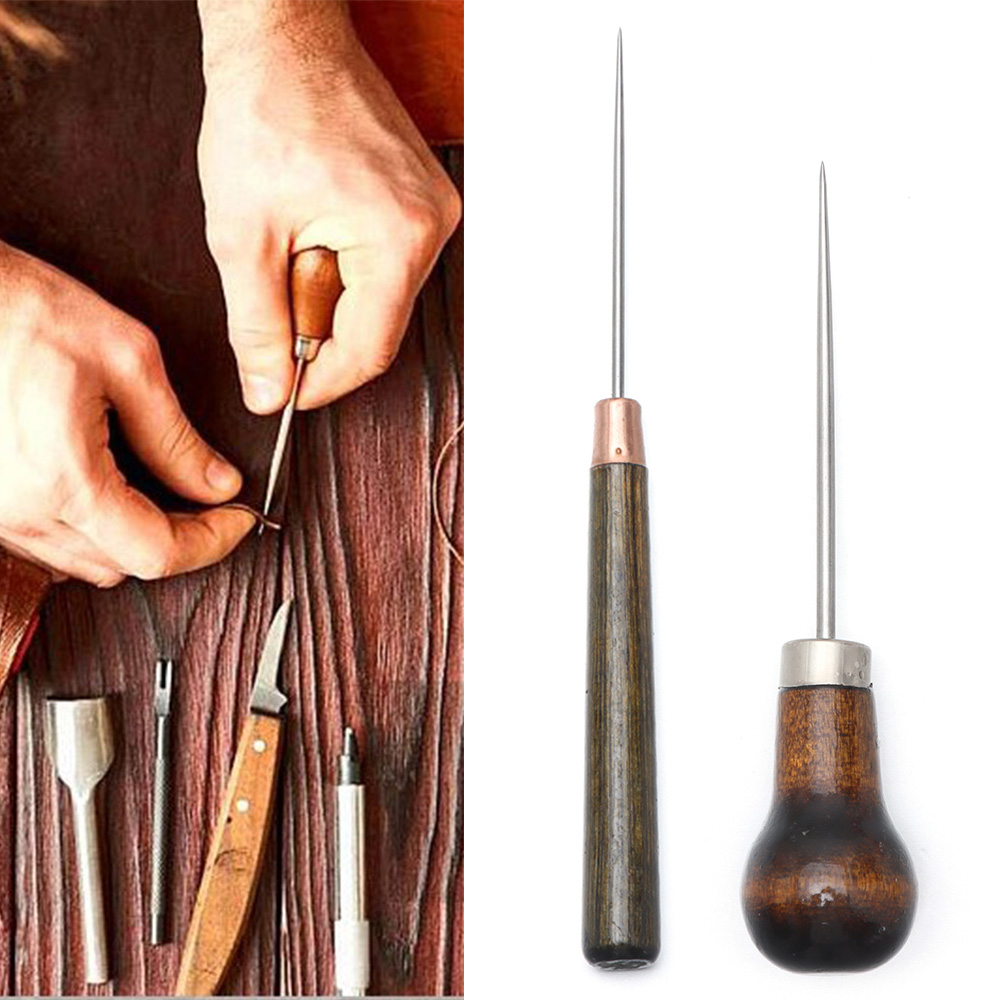 1PC Stitching Awl Wood Handle  - Leatherwork Needles recension och pris