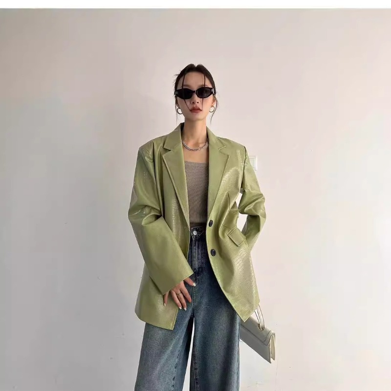 Autumn Winter PU Leather Busin - Leather Work Jacket Women'S recension och pris