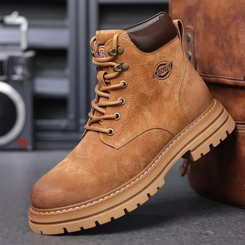 High Quality Men Shoes Genuine - Leatherwork Boots recension och pris