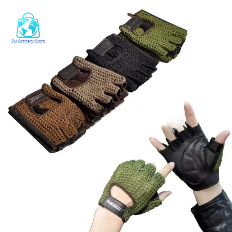 Leather Mesh Fingerless Gloves - Leather Work For Car recension och pris