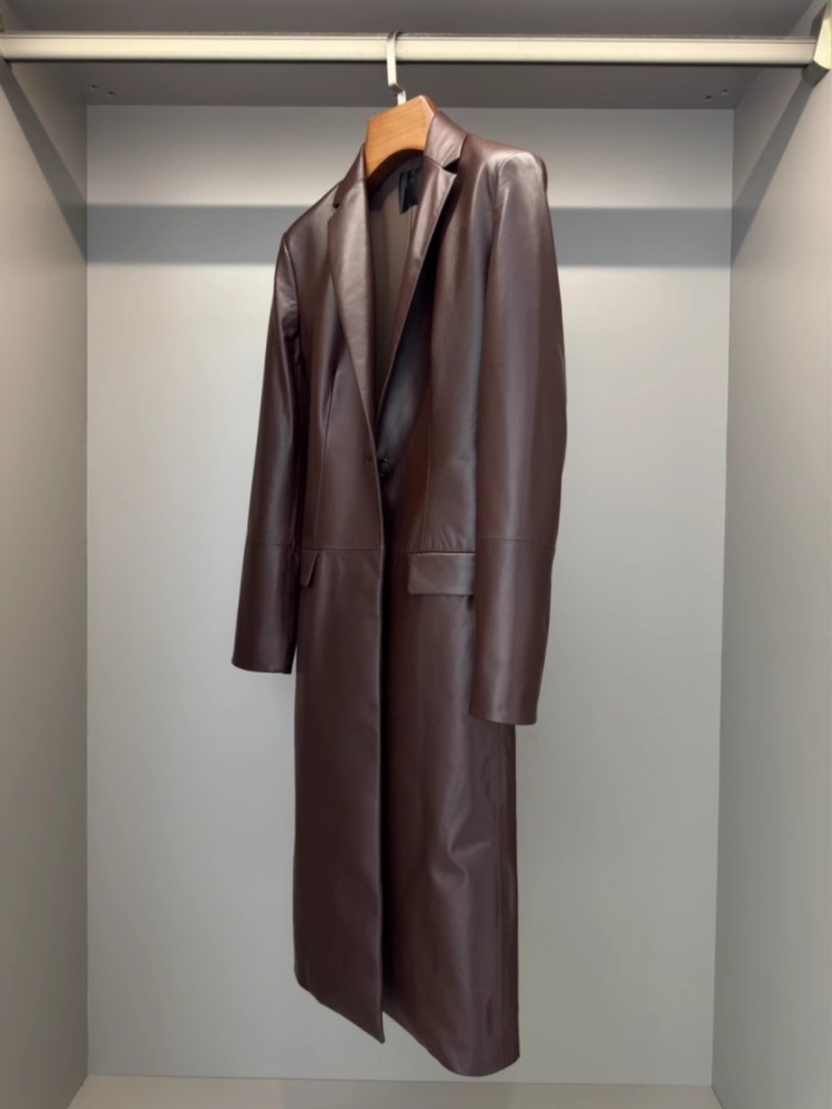 Italian Designer Women Long Sh - Leather Work Jacket Women'S recension och pris