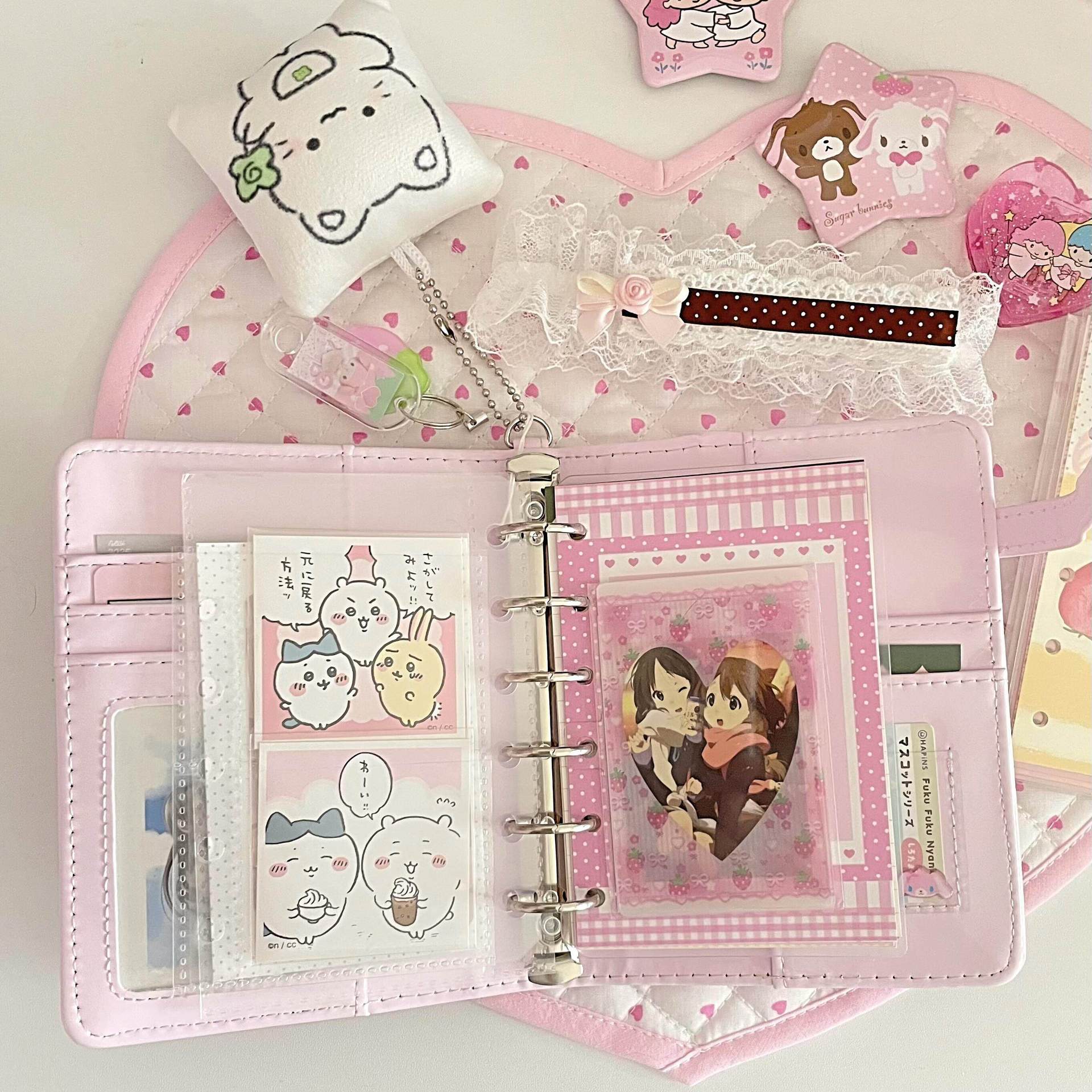 Pink Bowknot A7 Leather Binder - Leatherwork Books recension och pris
