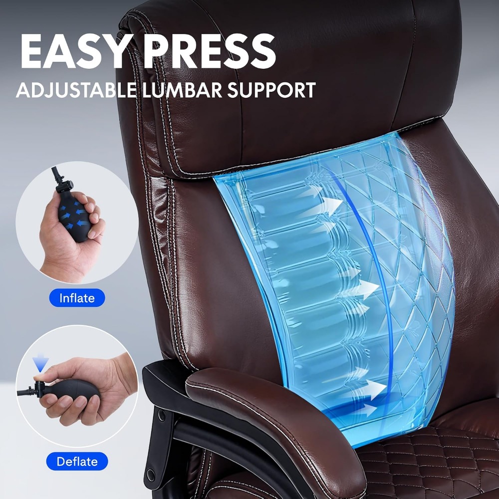High-Capacity Office Chair for - Leather Works recension och pris
