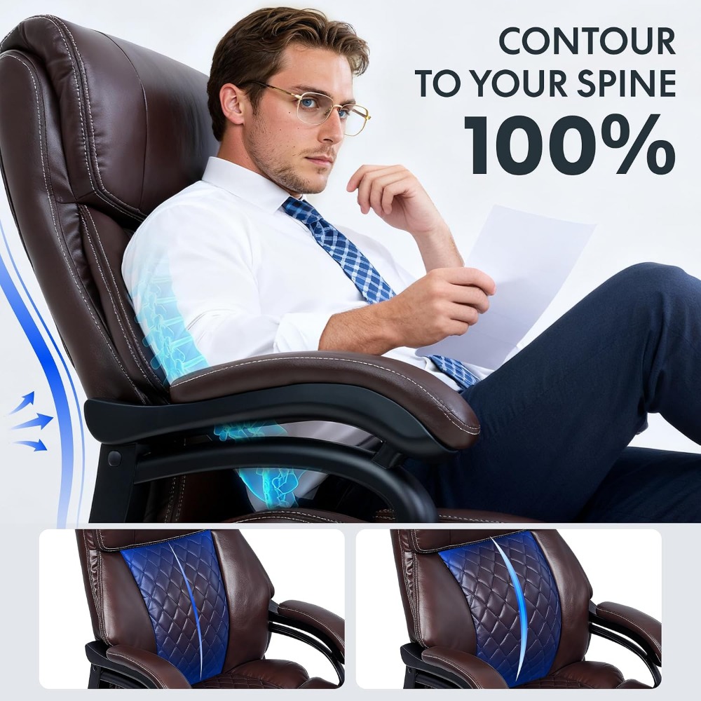 High-Capacity Office Chair for - Leather Works recension och pris