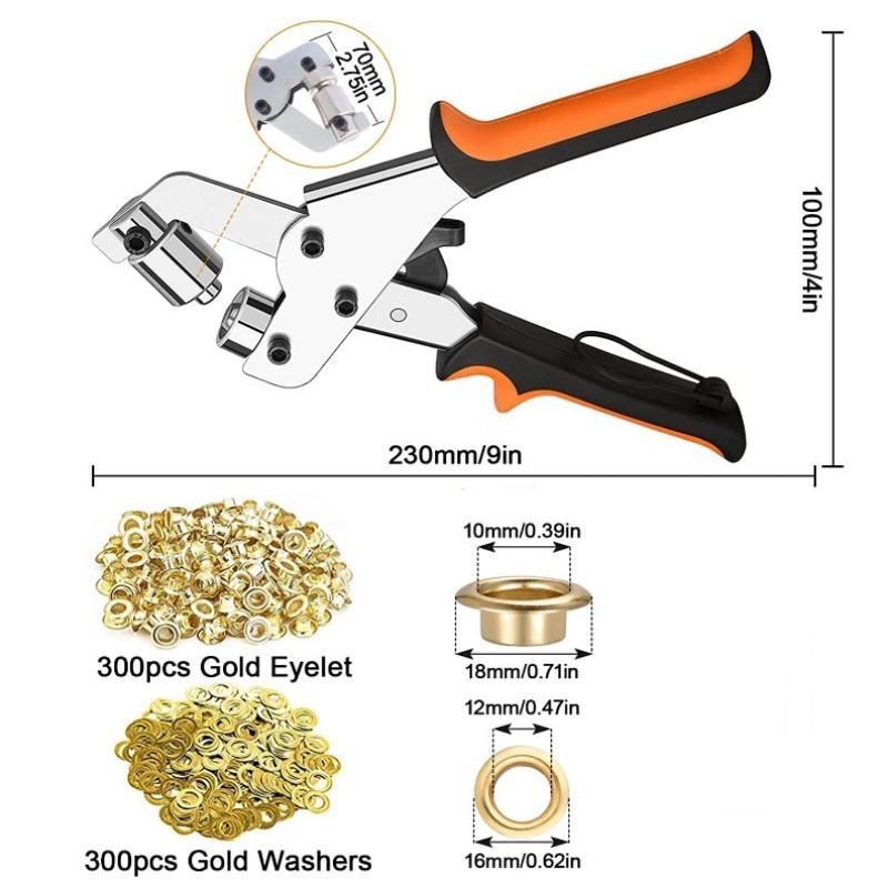 Grommet Tool Kit Grommet Press - Leatherwork Hand Press recension och pris