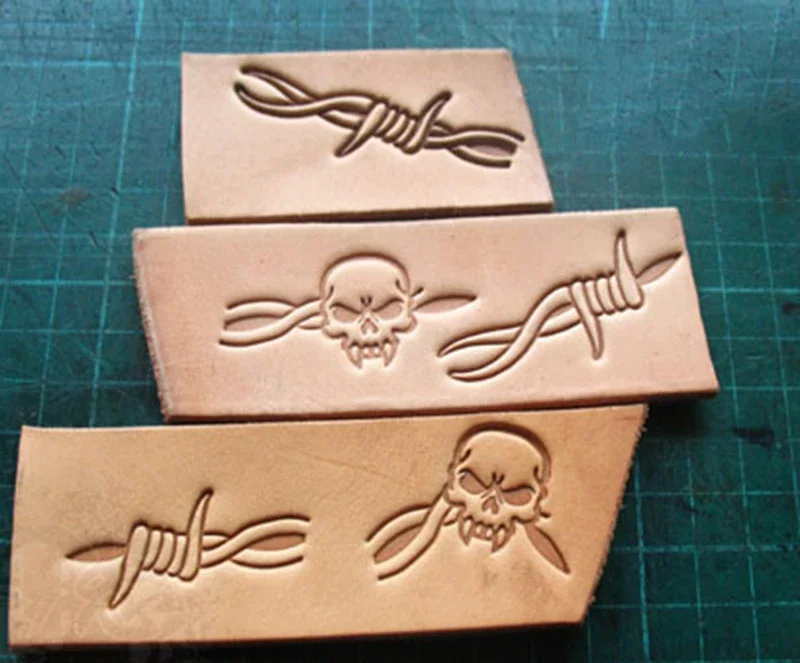 5pcs Thorns and skull pattern  - Leatherwork Free Patterns recension och pris