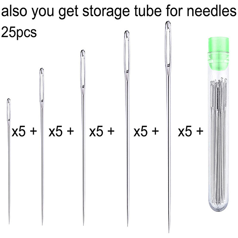 **25Pcs Large Eye Stitching Ne - Leatherwork Needles recension och pris