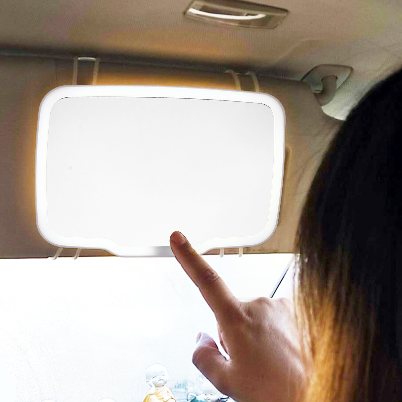 1Pcs LED Car Mirror Makeup Van - Leather Work For Car recension och pris