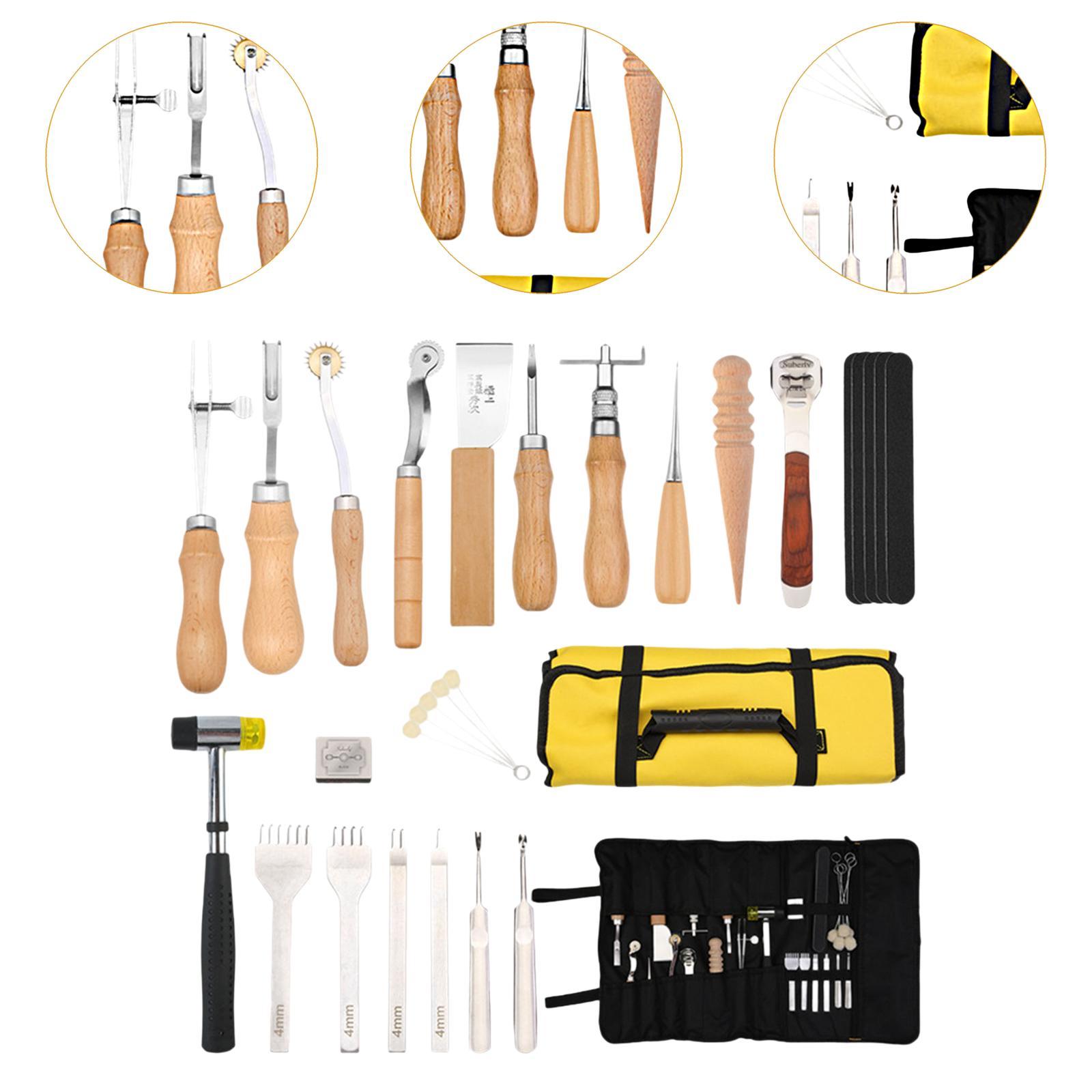 29x PU Leather Working Kit Equ - Leatherwork Beginner Tools recension och pris
