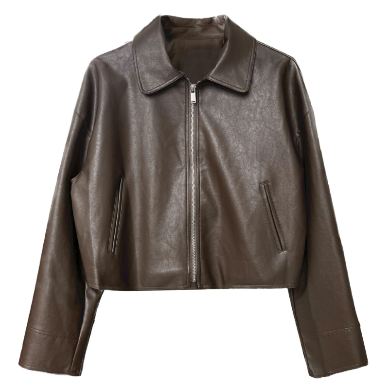 Women Coats Faux Leather Jacke - Leather Work Jacket Women'S recension och pris