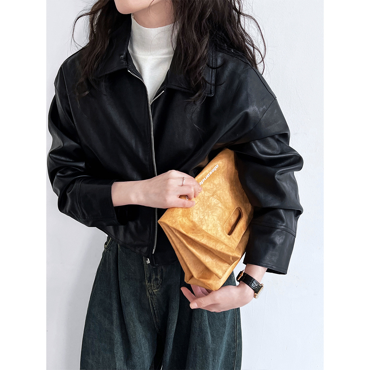 Women Coats Faux Leather Jacke - Leather Work Jacket Women'S recension och pris