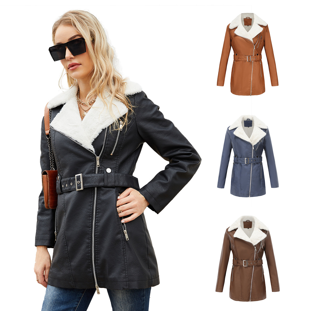 Faux PU Leather Coat Jacket 20 - Leather Work Jacket Women'S recension och pris