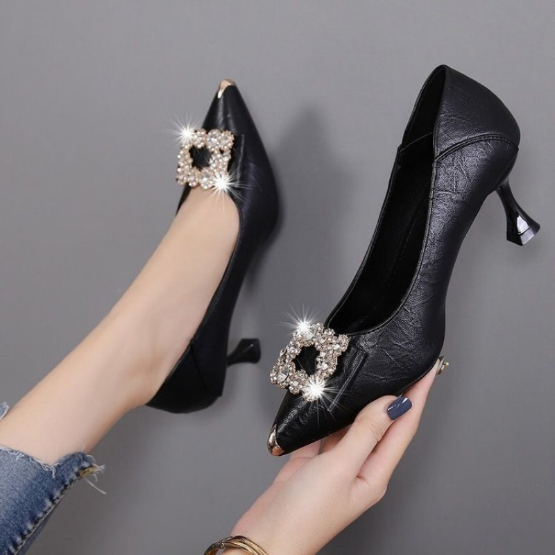 Women Sexy High Heels Classic  - Leather Work Dress recension och pris