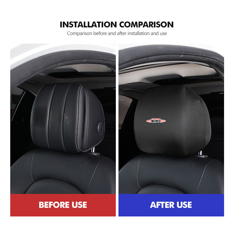 For MINI Car Seat Headrest Cov - Leather Work For Car recension och pris