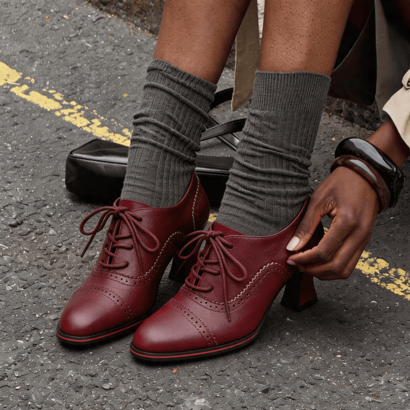 Women’s Faux Leather Brogue Ox - Leather Work Oxfords recension och pris