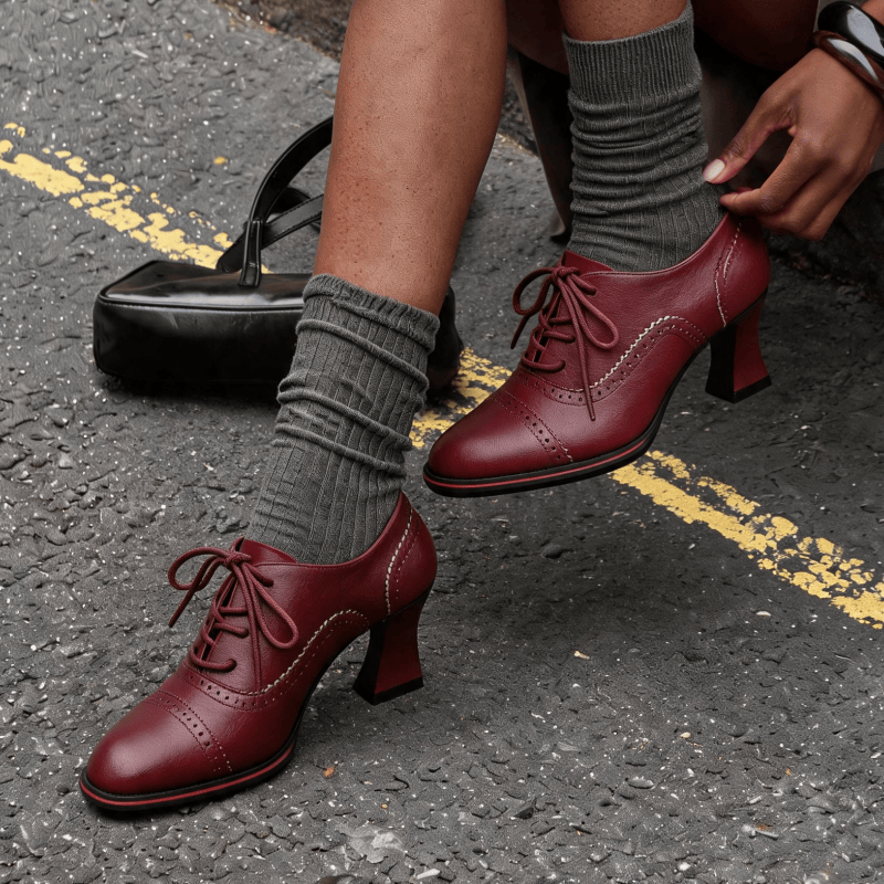 Women’s Faux Leather Brogue Ox - Leather Work Oxfords recension och pris