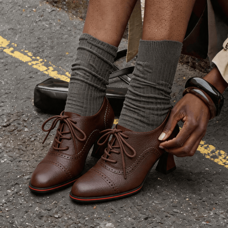 Women’s Faux Leather Brogue Ox - Leather Work Oxfords recension och pris