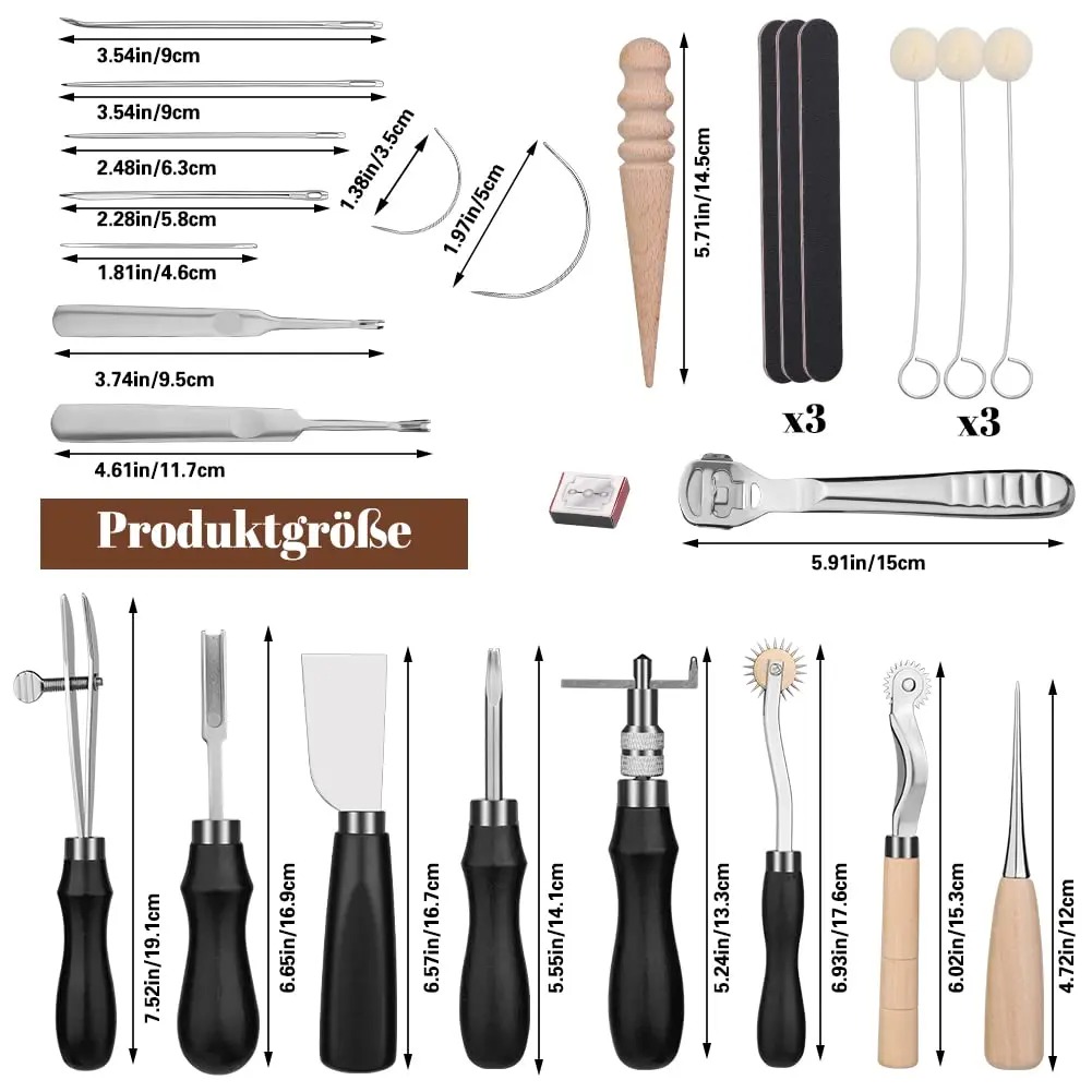 Fenrry 37Pcs Leather Work Tool - Leatherwork Beginner Tools recension och pris