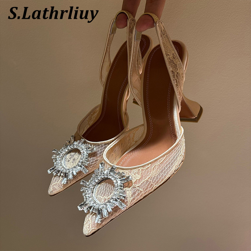 Sandals Rhinestone Flower Poin - Leather Work Dress recension och pris