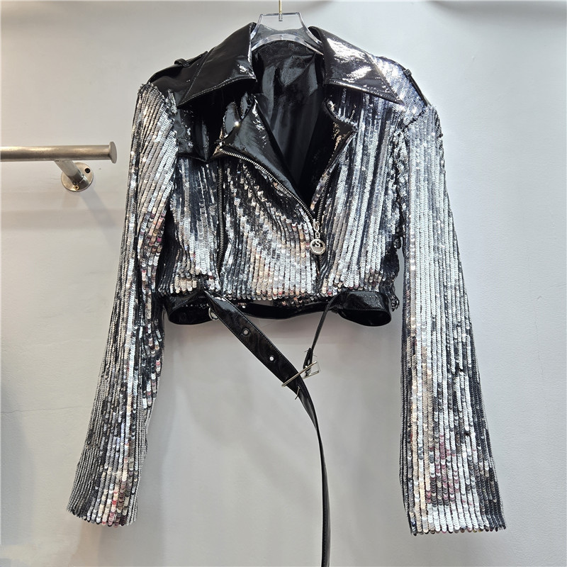 Heavy Work Sequins Short Jacke - Leather Work Jacket Women'S recension och pris
