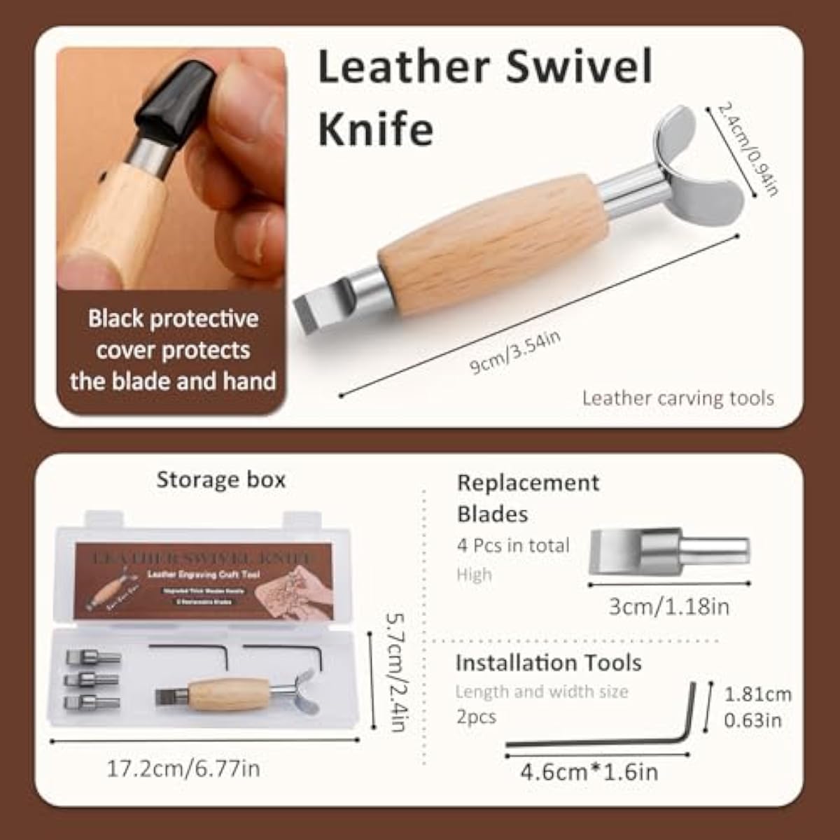 Leather Swivel Knife, Leather  - Swivel Knife Tool recension och pris